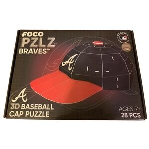 NEW FOCO‎ PZLZ Atlanta Braves 3D Baseball Cap Puzzle Sealed MLB Licensed
